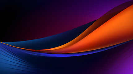 Wallpaper of wavy lines and waves, in the style of dark sky-blue and dark orange