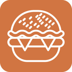 Vector Design Cheese Burger Icon Style