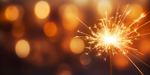 A sparkler with a blurry background,, 
Celebratory Sparklers  Radiant Bokeh Patterns Generative Ai