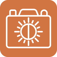 Vector Design Camera Brightness Icon Style