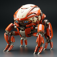 3d Robot cartoon crab  - obrazy, fototapety, plakaty