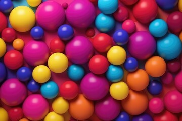 Obraz premium Colorful plastic balls background