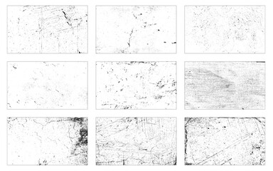 Set of Grunge textures. Abstract monochrome background. Image includes a effect the black and white