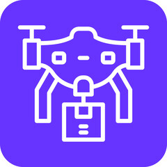 Vector Design Drone Delivery Icon Style
