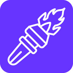Vector Design Fire Torch Icon Style
