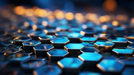Abstract Technological Hexagonal Background 3D , Background HD For Designer