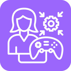 Vector Design Game Modder Female Icon Style