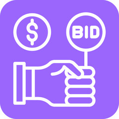Vector Design Advance Bid Icon Style