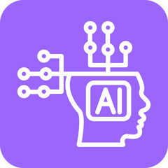 Fototapeta premium Vector Design Artificial Intelligence Icon Style