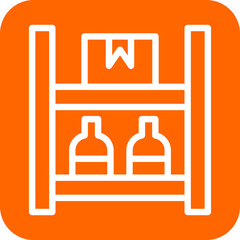 Vector Design Well Stocked Shelves Icon Style