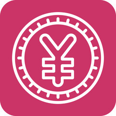Vector Design Chinese Yuan Icon Style