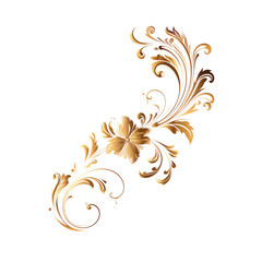 Sparking frame Gold Decorate Gold vintage baroque corner ornament retro pattern antique style acanthus. Decorative design element filigree calligraphy vector. You can use for wedding decoration of gre