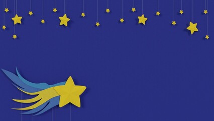Background with stars, colorful with textures in paper.