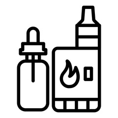 Vaping Addiction Icon Style