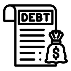 Debt Financing Icon Style