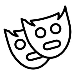 Two Masks Icon Style