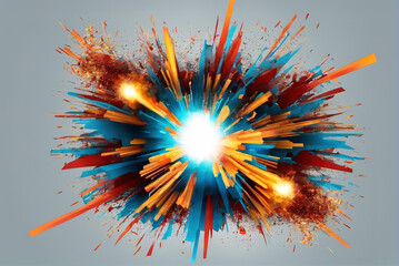 Abstract intense explosion background - obrazy, fototapety, plakaty