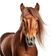 A Horse on white background