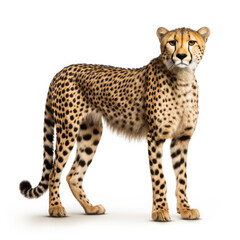 A Cheetah on white background