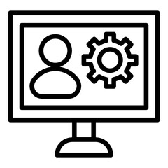 Online Work Icon Style