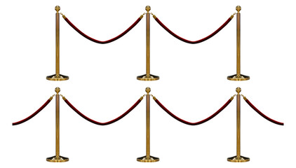 Mock up gold walkway barrier