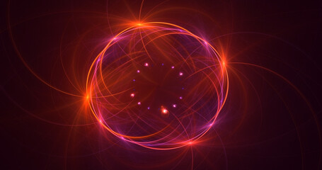 3D manual rendering abstract round hole light background