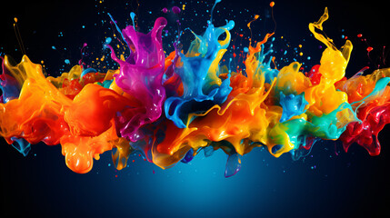 Multicolor splashes