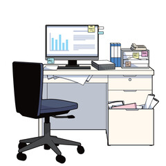 片付いていないデスク