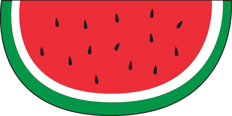 watermelon slice isolated on white