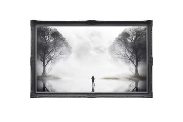 Isolated Alternate Reality Mirror on a transparent background