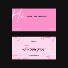 Fototapeta premium Thank you card design for your insert product