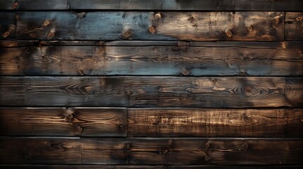 a wooden wall with a brown stain of paint on it.