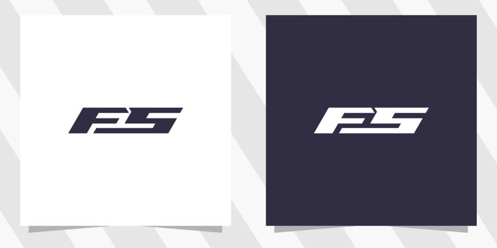 letter fs sf logo design