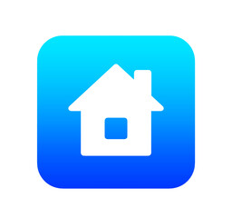 青いグラデーションのホームアイコン
