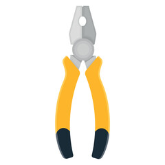 Vector image of a repair tool in cartoon style. Pliers. Construction and housework concept. A team of individual builders. Elements for your design.