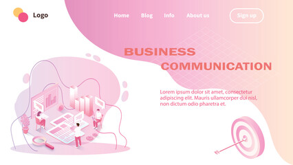  Business communication concept.