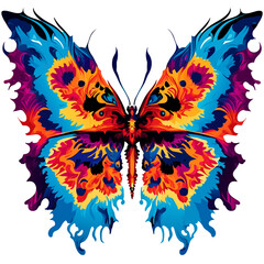 watercolor butterfly on a transparent background