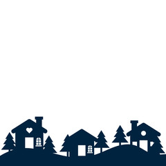 Winter Village Sihouette