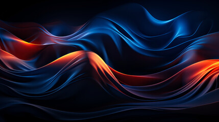 Abstract blue and red wavy background.