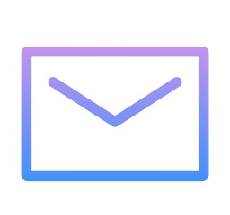 青紫色のグラデーション｜メールアイコン