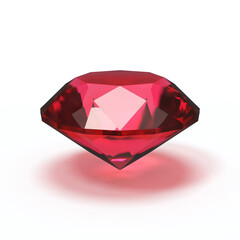 spinel, red pink gemstone, jewel, on white background
- 682082132
