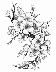flower sketch art