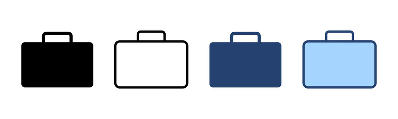 Briefcase icon vector. suitcase sign and symbol. luggage symbol.