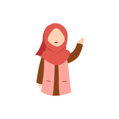 pose of beautiful woman with hijab scarf