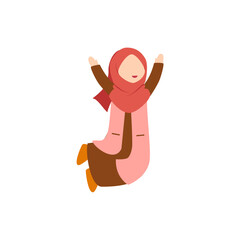 pose of beautiful woman with hijab modern