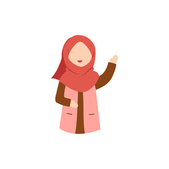 pose of beautiful woman with hijab person