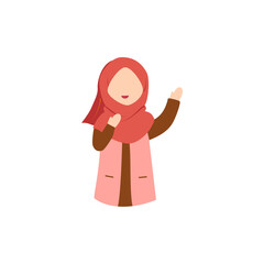 pose of beautiful woman with hijab lady