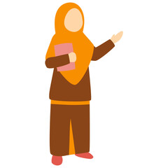 pose of beautiful woman with hijab veil