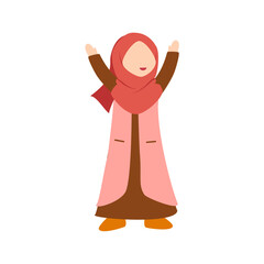 pose of beautiful woman with hijab people