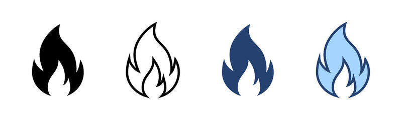Fire icon vector. fire sign and symbol